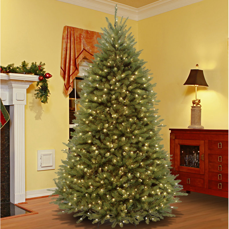 Dunhill Fir Green Artificial Christmas Tree with Color & Clear Lights